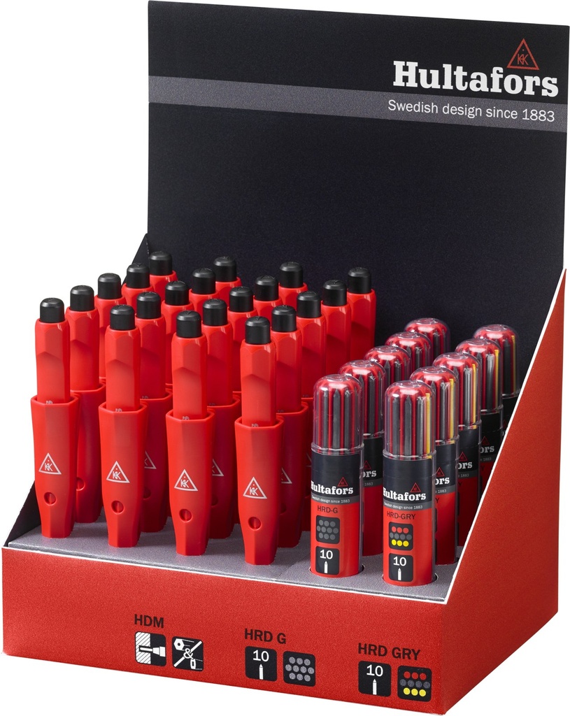 [650130] H0516 — Présentoir de marqueurs secs et recharges Hultafors