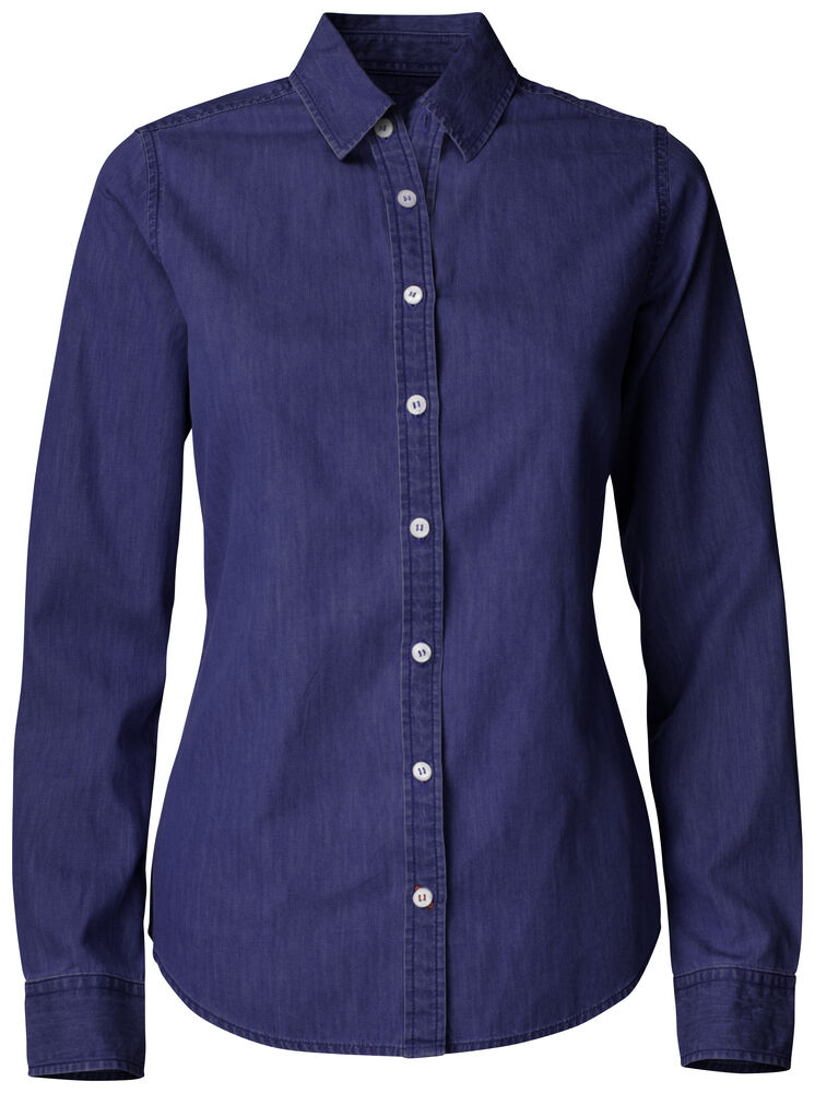 [352405-558-3] Cutter & Buck [352405] Chemise Ellensburg Denim shirt femme (558 - Indigo foncé, XS)