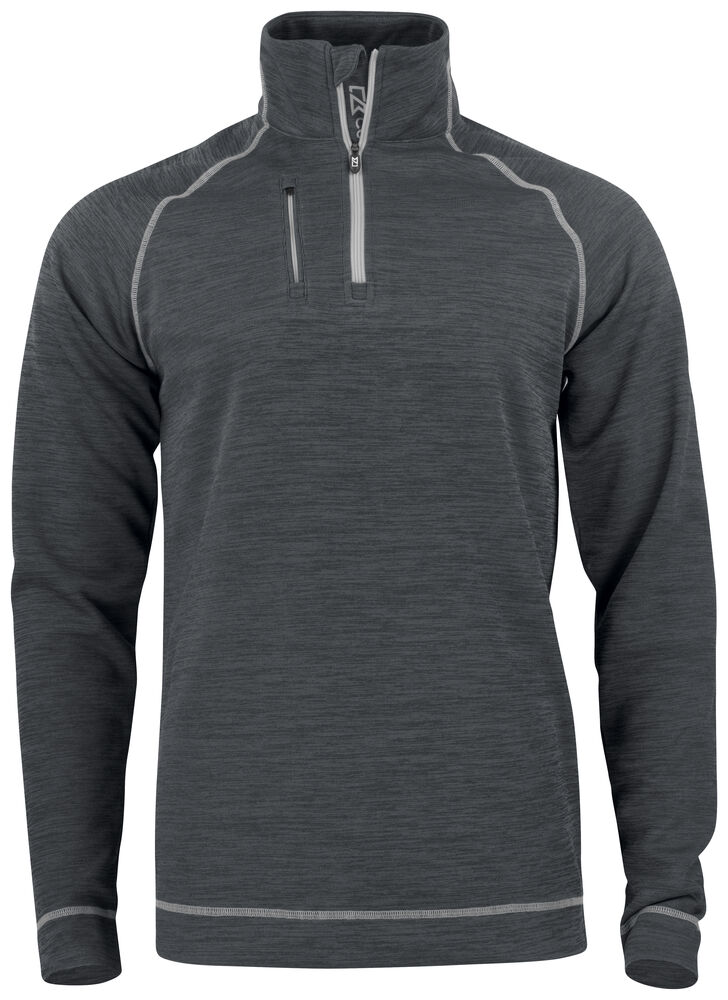[358412-955-4] Cutter & Buck [358412] Sweat-shirt Chambers Half Zip homme (955 - Anthracite chiné, S)