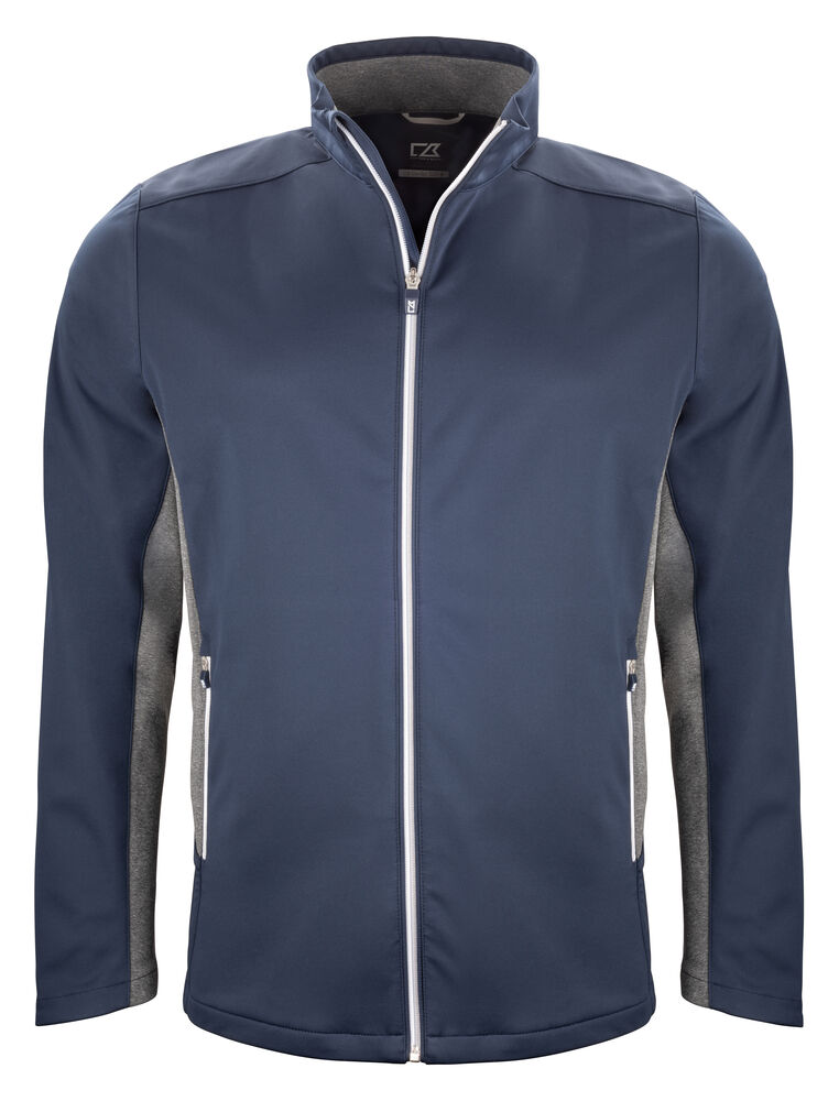 [351458-580-4] Cutter & Buck [351458] Veste softshell Navigate Softshell Jacket homme (580 - Marine foncé, S)