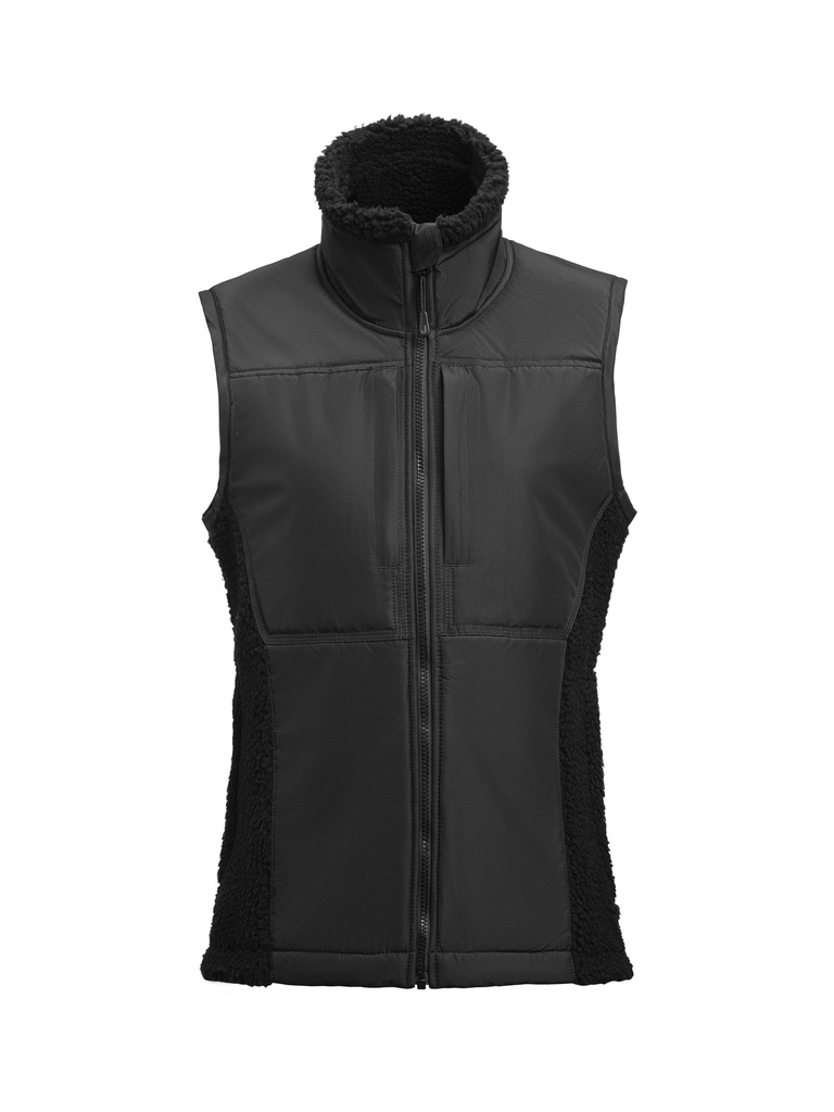 [651178-9900-3] Jobman 1178 — Gilet de travail polaire sherpa pour femme (9900 - Noir, XS)