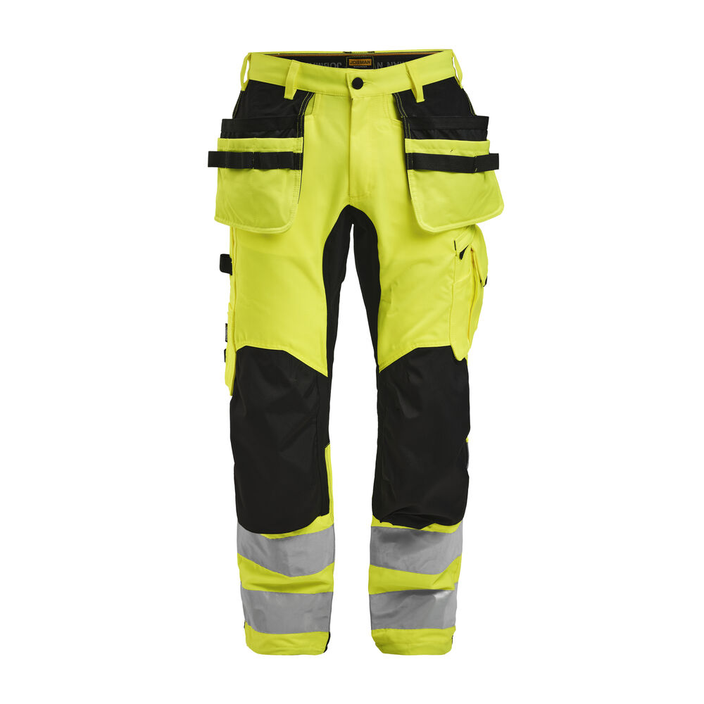 [65224062-2199-C44] Jobman 2240 — Pantalon de travail stretch à poches holster haute visibilité (C44)