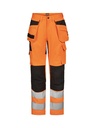 Jobman 2379 — Pantalon de travail stretch à poches holster haute visibilité
