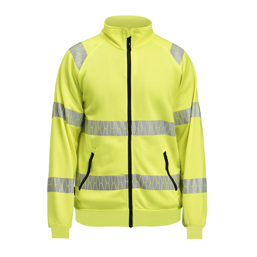 [65532567-2100-3] Jobman 5325 — Sweatshirt zippé haute visibilité (XS)