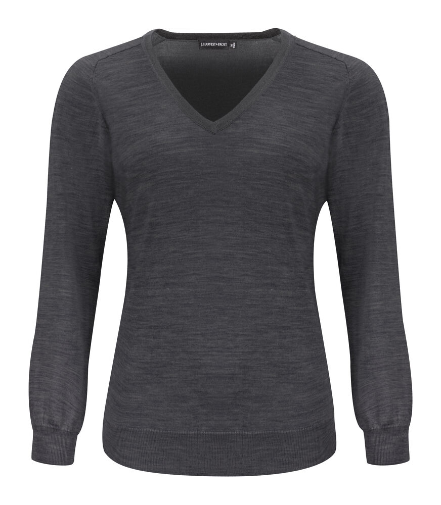 [2930103-909-9] J.Harvest & Frost 2930103 — Merino V Pull-Over Femmes (3XL, Mélange Gris [909])