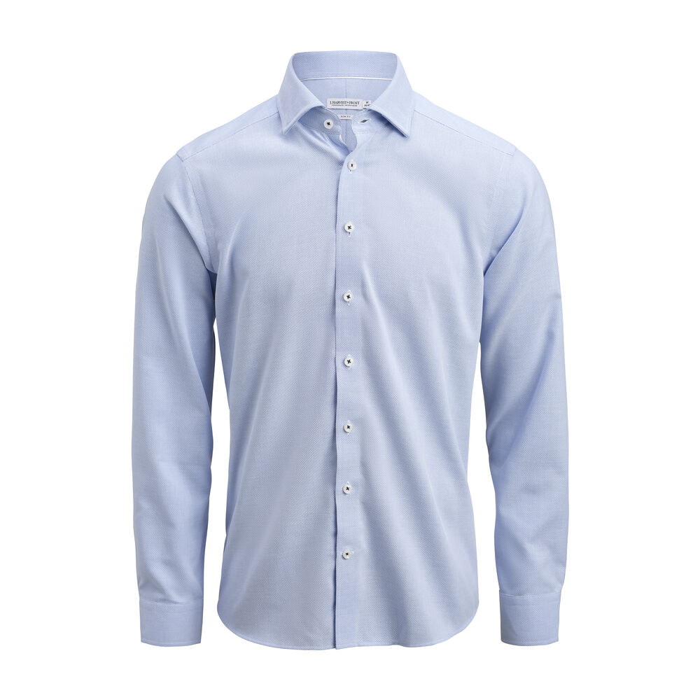 [2905501-501-9] J.Harvest & Frost 2905501 — YB55 Jacquard Chemise Regular Fit Hommes (3XL, Bleu Ciel [501])