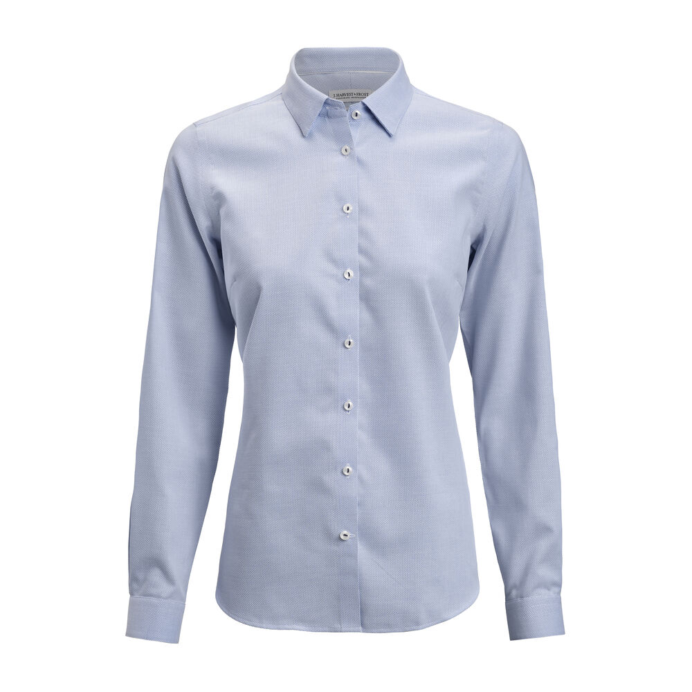[2905505-501-9] J.Harvest & Frost 2905505 — YB55 Jacquard Chemise Contemporare Fit Femmes (3XL, Bleu Ciel [501])