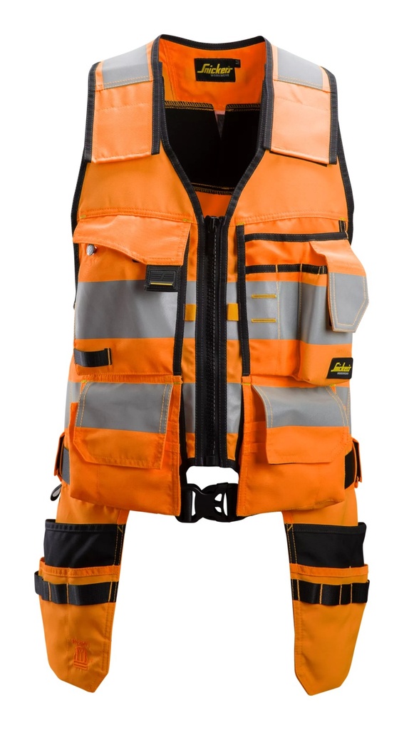 Snickers 4230- Gilet porte-outils, haute visibilité, Classe 1