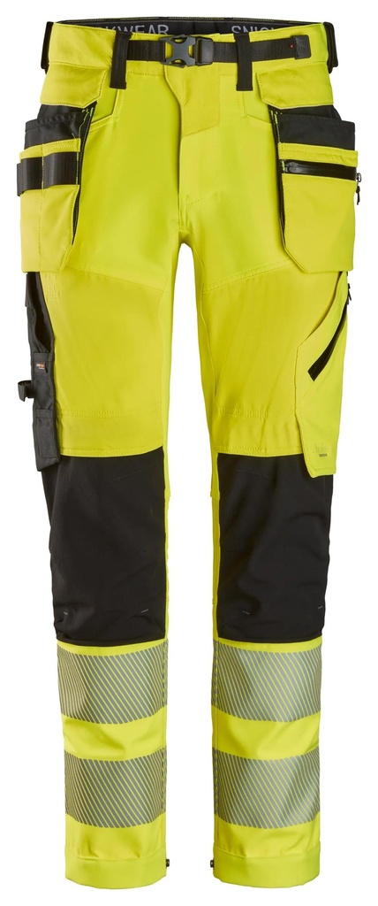 Snickers 6930 – Pantalon haute visibilité poches fourre-tout détachables, Classe 2