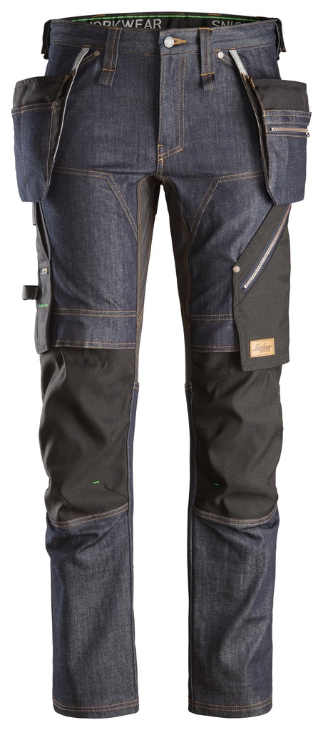 Snickers 6955 – FlexiWork, Pantalon de travail en denim avec poches holster
