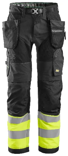 [6931] Snickers 6931 FlexiWork-  Pantalon+ avec poches holster-  haute visibilité-  Classe 1