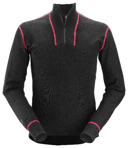 [9462] Snickers 9462-  ProtecWork-  Chemise en laine manches longues à demi zippée